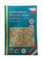 Mapa F a B Adršpach, Teplické skály a Ostaš - turistická